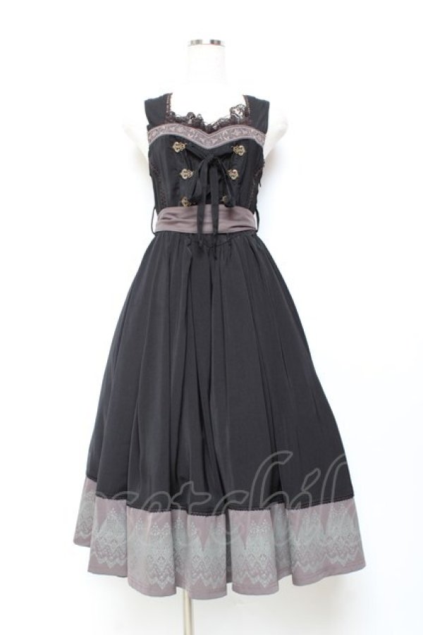 画像1: Ozz oneste / Fairy tale Roseジャンパースカート  黒 Y-25-11-05-135-OO-OP-SZ-ZY (1)