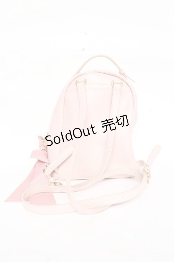 画像2: Maison de FLEUR / リボンMリュック F ピンク Y-25-11-05-022-LO-BG-SZ-ZY (2)