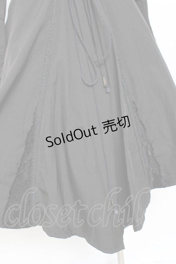 画像4: Ozz oneste / レースフリルシャツワンピース  黒 Y-25-11-05-137-OO-JA-SZ-ZY (4)