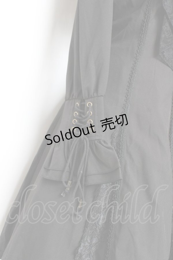 画像6: Ozz oneste / レースフリルシャツワンピース  黒 Y-25-11-05-137-OO-JA-SZ-ZY (6)