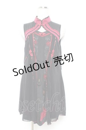 画像: Ozz oneste / 羽衣天女チュニック  黒×赤 Y-25-11-05-138-OO-OP-SZ-ZY