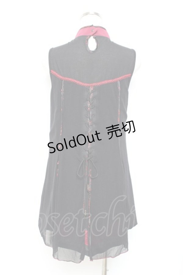 画像2: Ozz oneste / 羽衣天女チュニック  黒×赤 Y-25-11-05-138-OO-OP-SZ-ZY (2)