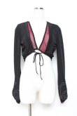 画像1: Ozz oneste / 重ね着風ボレロ  黒×ワイン Y-25-11-05-140-OO-TO-SZ-OS (1)