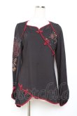 画像1: Ozz oneste / 和刺繍チャイナボタントップス  黒 Y-25-11-05-142-OO-TO-SZ-ZY (1)