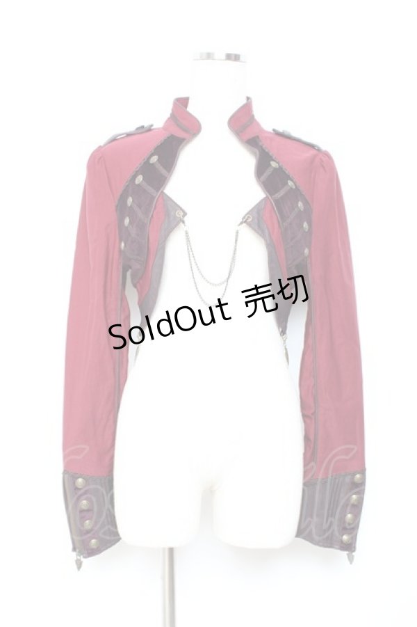 画像1: Ozz oneste / ナポレオン風ショートジャケット  赤 Y-25-11-05-146-OO-JA-SZ-ZY (1)