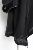 画像5: Ozz oneste / 薔薇刺繍イレギュラーヘムパーカー  黒 Y-25-11-05-148-OO-JA-SZ-ZY (5)