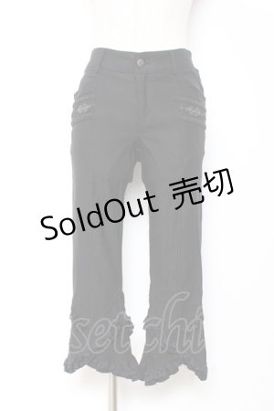 画像: Rozen Kavalier / ポケットブレード入り七分丈パンツ  黒 Y-25-11-05-150-OO-PA-SZ-ZY