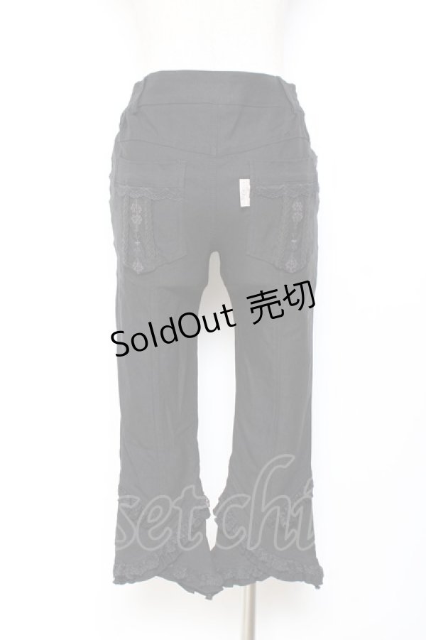 画像2: Rozen Kavalier / ポケットブレード入り七分丈パンツ  黒 Y-25-11-05-150-OO-PA-SZ-ZY (2)