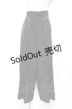 画像: Rozen Kavalier / プリーツ袴ワイドパンツ  黒 Y-25-11-05-151-OO-PA-SZ-ZY