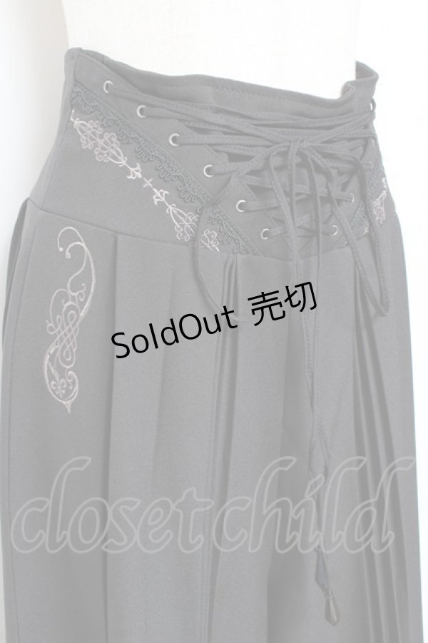 画像4: Rozen Kavalier / プリーツ袴ワイドパンツ  黒 Y-25-11-05-151-OO-PA-SZ-ZY (4)