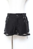 画像1: Ozz Croce / チェーン付きショートパンツ  黒 Y-25-11-05-152-OO-PA-SZ-ZY (1)