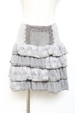 画像1: OZZ ANGELO / プリント入りドットティアードスカート  グレー Y-25-11-05-153-OO-SK-SZ-ZY (1)