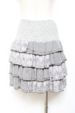 画像2: OZZ ANGELO / プリント入りドットティアードスカート  グレー Y-25-11-05-153-OO-SK-SZ-ZY (2)