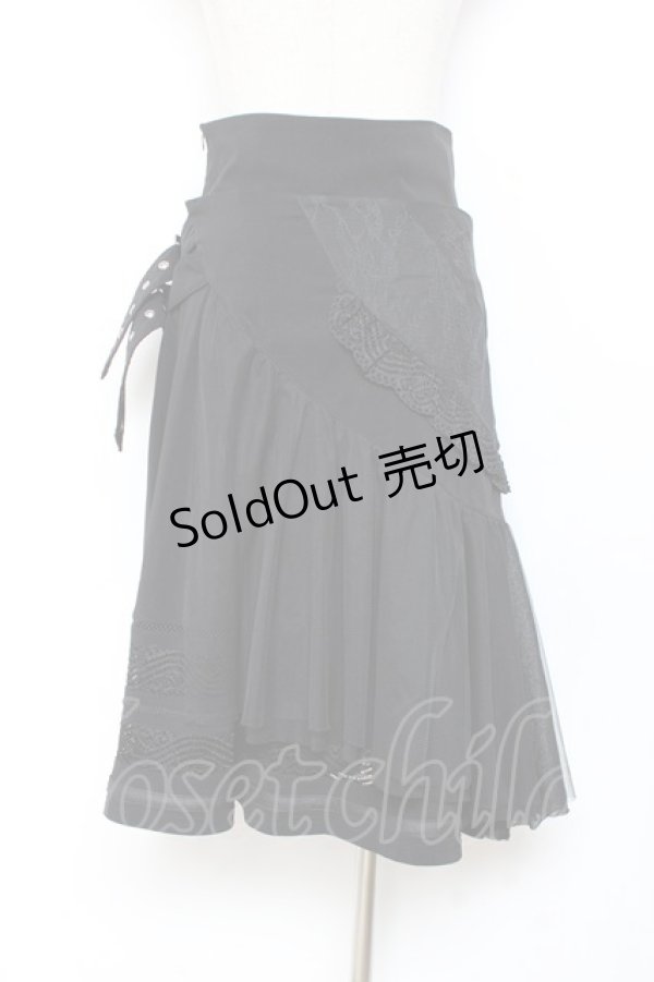 画像3: Ozz Croce / オーバースカート付きスカート  黒 Y-25-11-05-154-OO-SK-SZ-ZY (3)