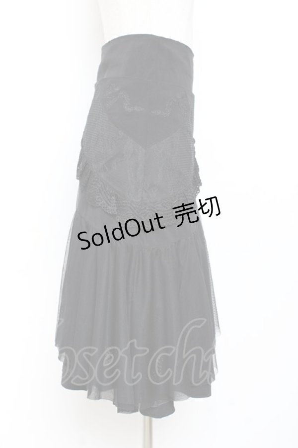 画像4: Ozz Croce / オーバースカート付きスカート  黒 Y-25-11-05-154-OO-SK-SZ-ZY (4)