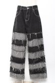 画像1: ANOTHER SELF / ダメージデニムパンツ M 黒×グレー Y-25-11-05-158-PU-PA-SZ-ZY (1)