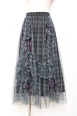 画像1: axes femme / ドロストチェックチュールスカート F グレー Y-25-11-05-159-AX-SK-SZ-ZY (1)