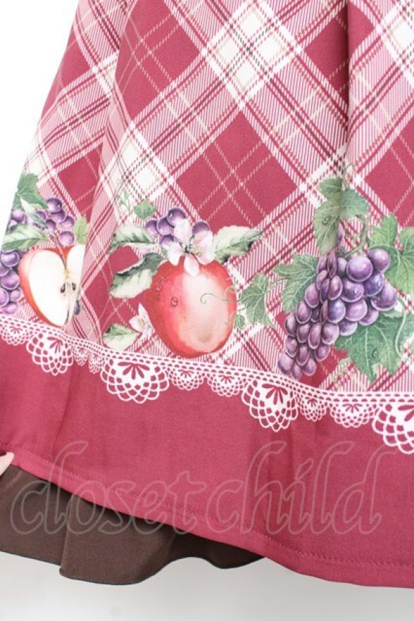 画像3: axes femme POETIQUE / ラ レコルトチェックスカート M 赤 Y-25-11-05-167-AX-SK-SZ-ZY (3)