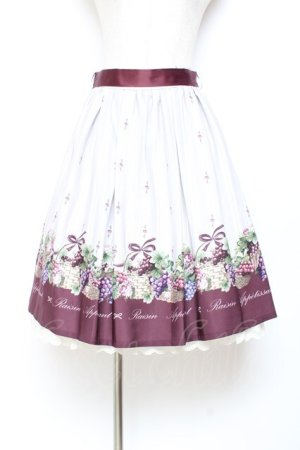 画像: axes femme POETIQUE / リボン付ヴァンダンジュスカート M ワイン Y-25-11-05-170-AX-PA-SZ-ZY