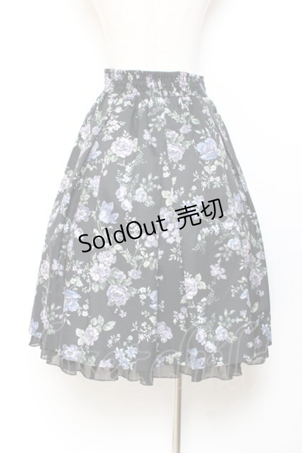 画像2: axes femme / 花柄タックスカート M ワイン Y-25-11-05-171-AX-SK-SZ-ZY (2)