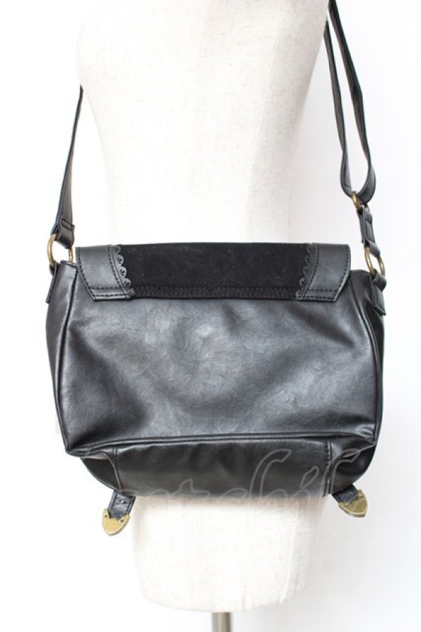 画像3: axes femme / お花付きショルダーバッグ  黒 Y-25-11-05-025-AX-BG-SZ-ZT273 (3)