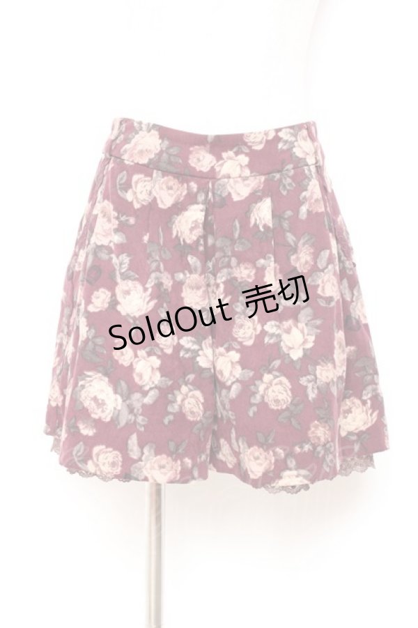 画像1: axes femme / スウェード調キュロット M ワイン Y-25-11-05-173-AX-PA-SZ-ZY (1)