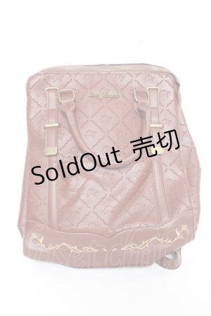 画像: axes femme / 型押し２ＷＡＹリュック  茶 Y-25-11-05-026-AX-BG-SZ-ZY