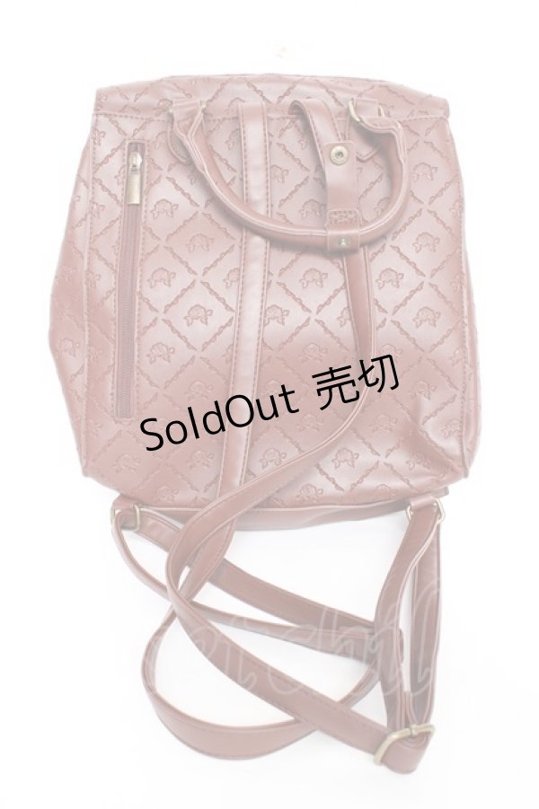 画像2: axes femme / 型押し２ＷＡＹリュック  茶 Y-25-11-05-026-AX-BG-SZ-ZY (2)