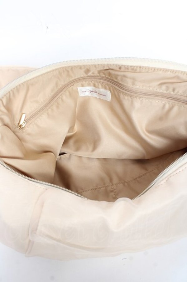 画像2: m petit by misako / リボンチャーム付きショルダーバッグ  中白 Y-25-11-05-030-LO-BG-SZ-ZT308 (2)