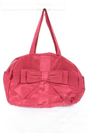 画像: m petit by misako / AMリボンヅカイボストンバッグ  中赤 Y-25-11-05-032-LO-BG-SZ-ZY