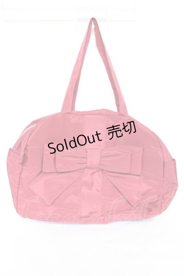 画像1: m petit by misako / AMリボンヅカイボストンバッグ  中赤 Y-25-11-05-032-LO-BG-SZ-ZY (1)