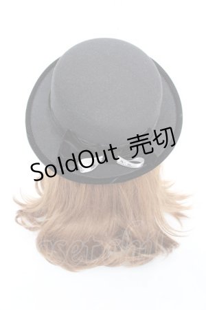 画像: m petit by misako / NINA'Sカンカン帽  黒 Y-25-11-05-033-LO-AC-SZ-ZY