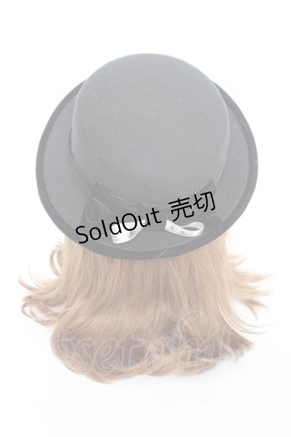 画像1: m petit by misako / NINA'Sカンカン帽  黒 Y-25-11-05-033-LO-AC-SZ-ZY (1)