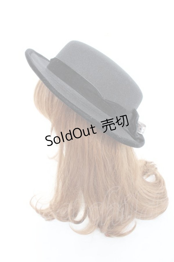 画像2: m petit by misako / NINA'Sカンカン帽  黒 Y-25-11-05-033-LO-AC-SZ-ZY (2)