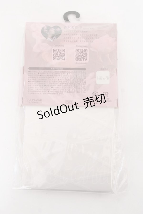 画像2: m petit by misako / AMレースアップシアータイツ L-LL 濃白 Y-25-11-05-004-LO-ZA-SZ-ZY (2)