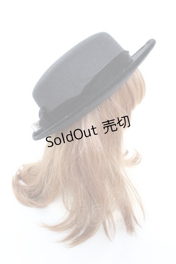 画像3: m petit by misako / NINA'Sカンカン帽  黒 Y-25-11-05-033-LO-AC-SZ-ZY (3)