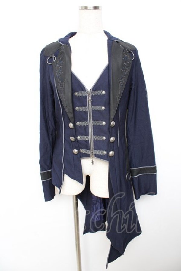 画像1: Ozz oneste / なむあみだ仏っ！-蓮台 UTENA-帝釈天ジャケット  紺 Y-25-11-06-046-OO-JA-SZ-OS (1)