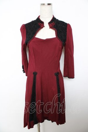 画像: abilletage / チャイナワンピース  赤 Y-25-11-06-048-GO-OP-SZ-ZY