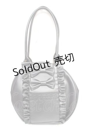 画像: axes femme kawaii / ツインリボンラウンドハンドバッグ  黒 Y-25-11-06-007-AX-BG-SZ-ZY