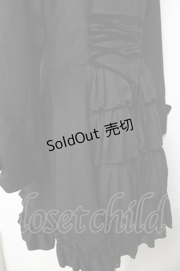 画像4: ATELIER PIERROT / Lunar Lattice Coat -Princess Sleeves-  黒 Y-25-11-06-060-EL-CO-SZ-ZY (4)