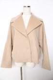画像1: axes femme / ビック襟ショートコート M ベージュ Y-25-11-06-062-AX-CO-SZ-ZI (1)