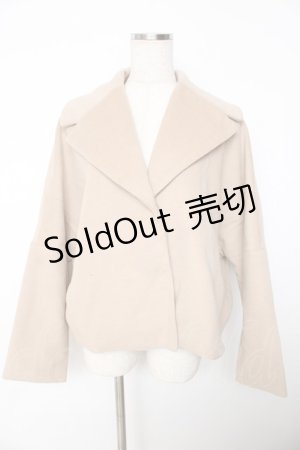 画像: axes femme / ビック襟ショートコート M ベージュ Y-25-11-06-062-AX-CO-SZ-ZI