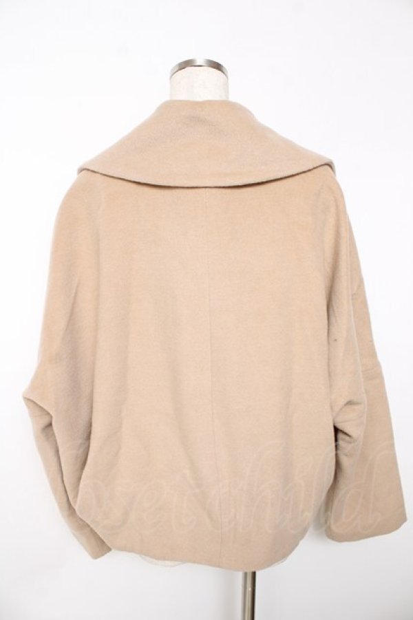 画像2: axes femme / ビック襟ショートコート M ベージュ Y-25-11-06-062-AX-CO-SZ-ZI (2)