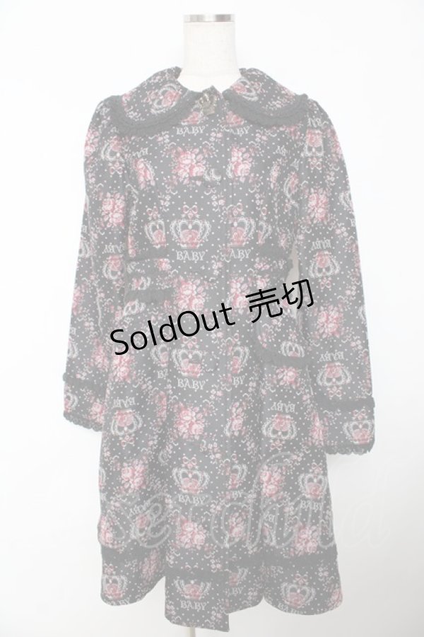 画像1: BABY,THE STARS SHINE BRIGHT / 王冠ゴブランコート  黒 Y-25-11-06-064-BA-CO-SZ-ZT0205R (1)