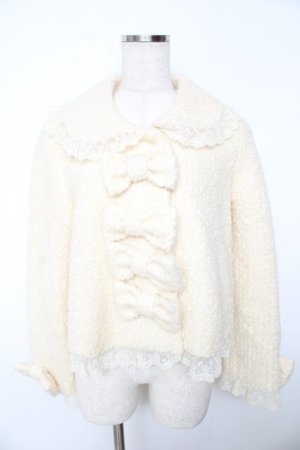 画像: BABY,THE STARS SHINE BRIGHT / Teddy Ribbonショートジャケット  オフ Y-25-11-06-065-BA-CO-AS-ZY