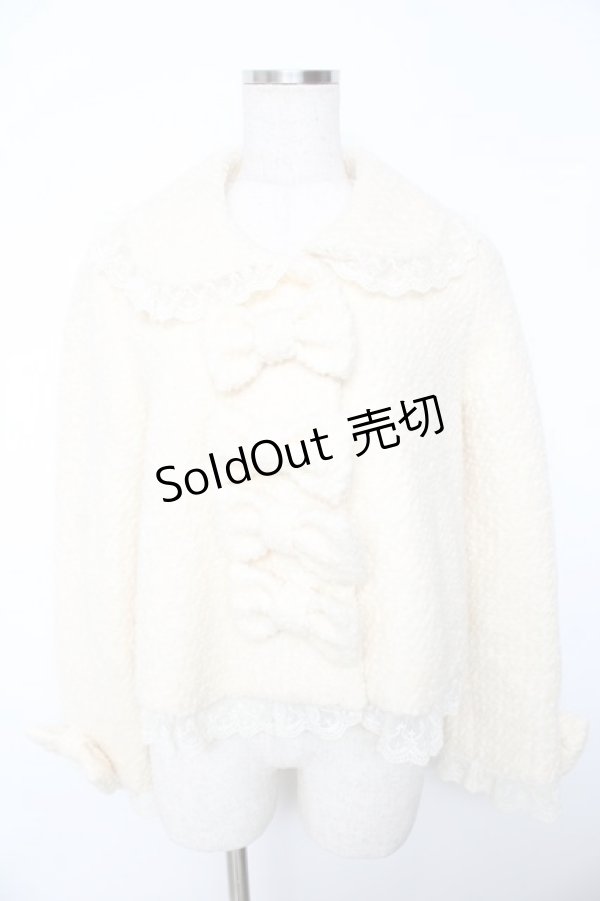 画像1: BABY,THE STARS SHINE BRIGHT / Teddy Ribbonショートジャケット  オフ Y-25-11-06-065-BA-CO-AS-ZY (1)