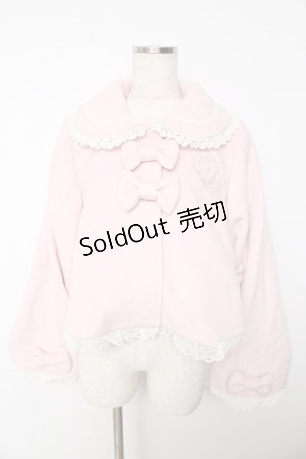 画像1: BABY,THE STARS SHINE BRIGHT / クララリボンショートジャケット - ピンク Y-25-11-06-066-BA-CO-SZ-ZY (1)