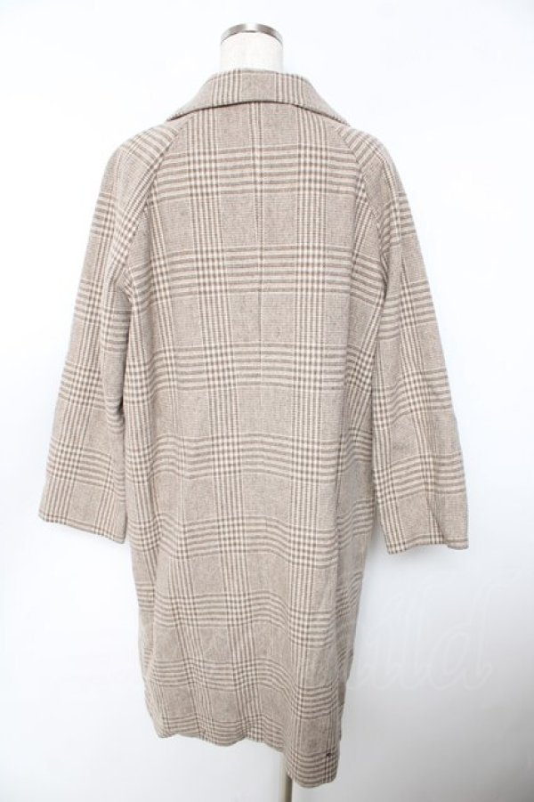 画像2: F&A / COATビッグチェスターコート F オフホワイトｘブラウン Y-25-11-06-069-LO-CO-SZ-ZY (2)
