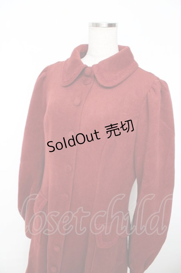 画像4: Hoshibako Works / アイシング・フリル　ケープ付きプリンセスラインコート  ワイン Y-25-11-06-071-LO-CO-SZ-ZY (4)