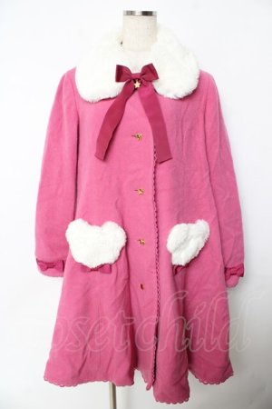 画像: Angelic Pretty / Twinkle Bearコート  濃いピンク Y-25-11-06-076-AP-CO-SZ-ZY